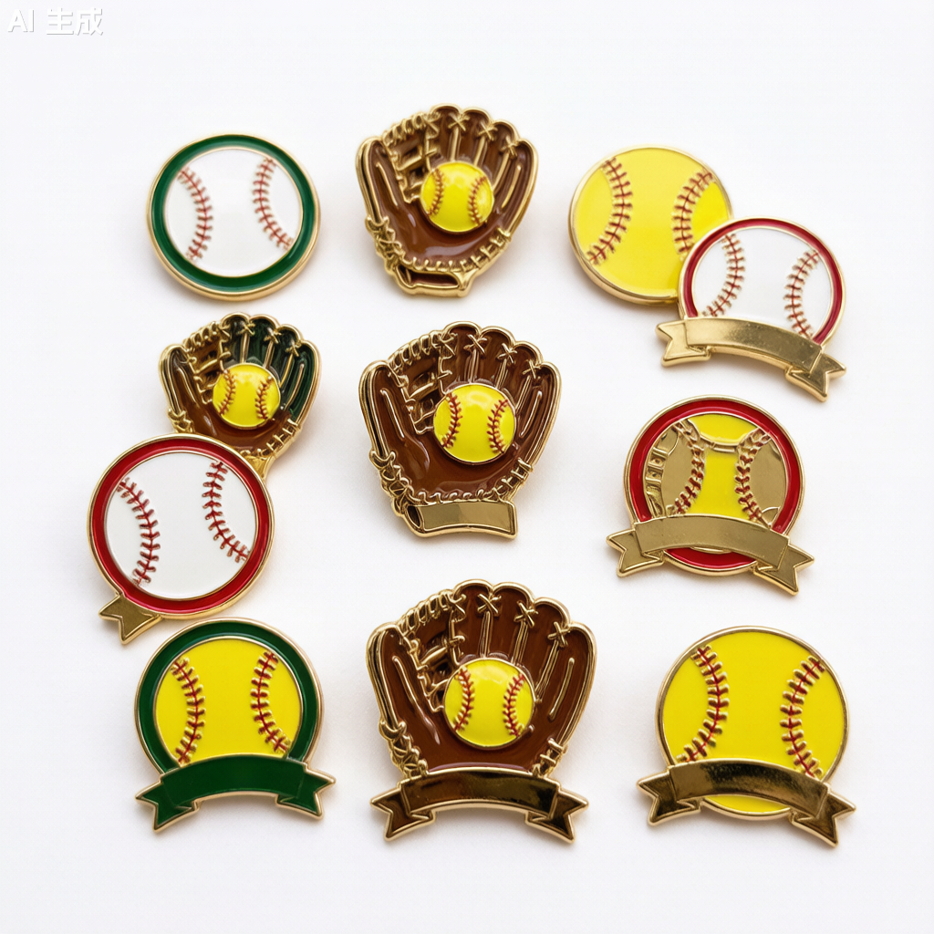 Softball Pins detail